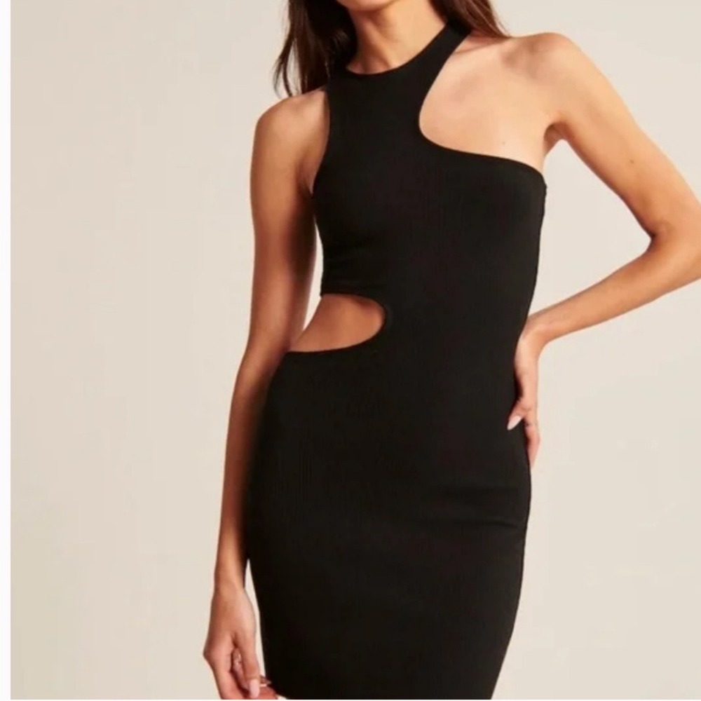 Abercrombie & Fitch Women Bodycon Blk S Dress Whimsigoth Coquette Mobwife‎ Y2K
